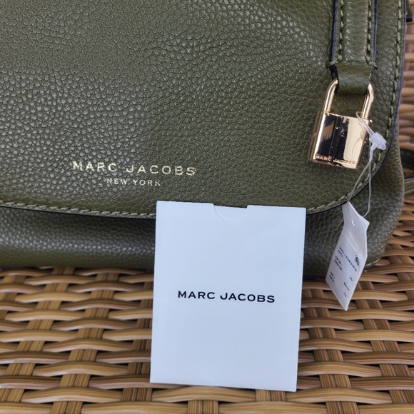 Marc Jacobs Mini Boho Grind Green Leather Shoulder Crossbody Bag Gold Hardware - Picture 9 of 16